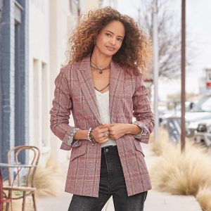 Whitman Plaid Blazer. Petite